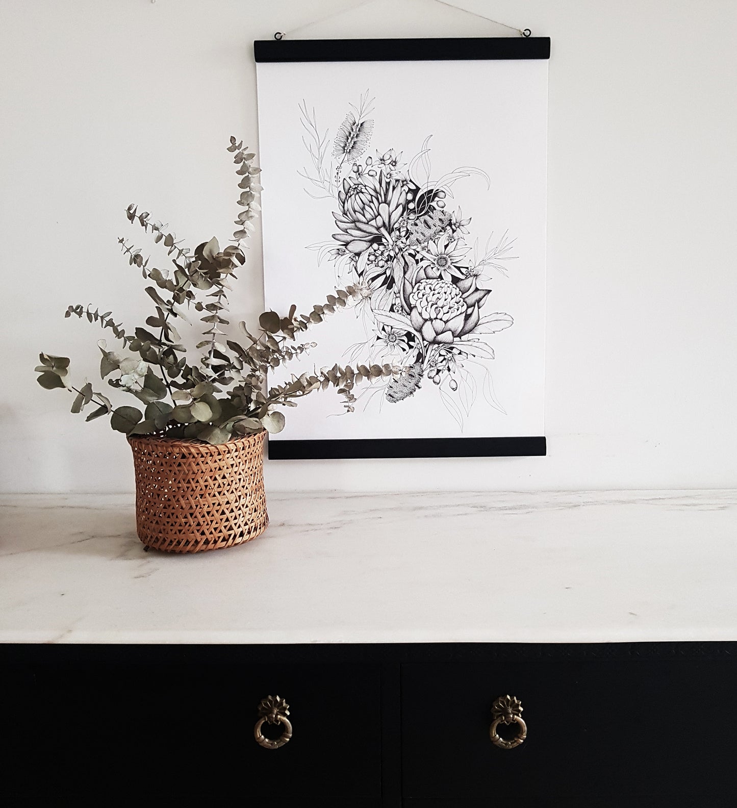 Botanical Bunch No1 art print poster hanger display