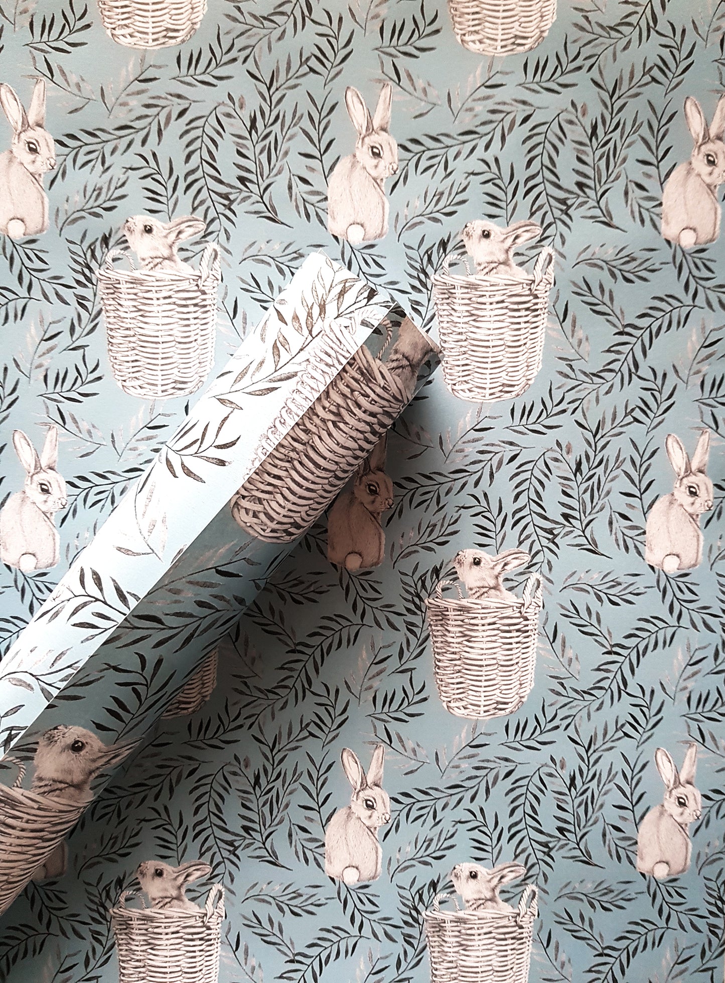 GIFT WRAP-Bunnies In Baskets