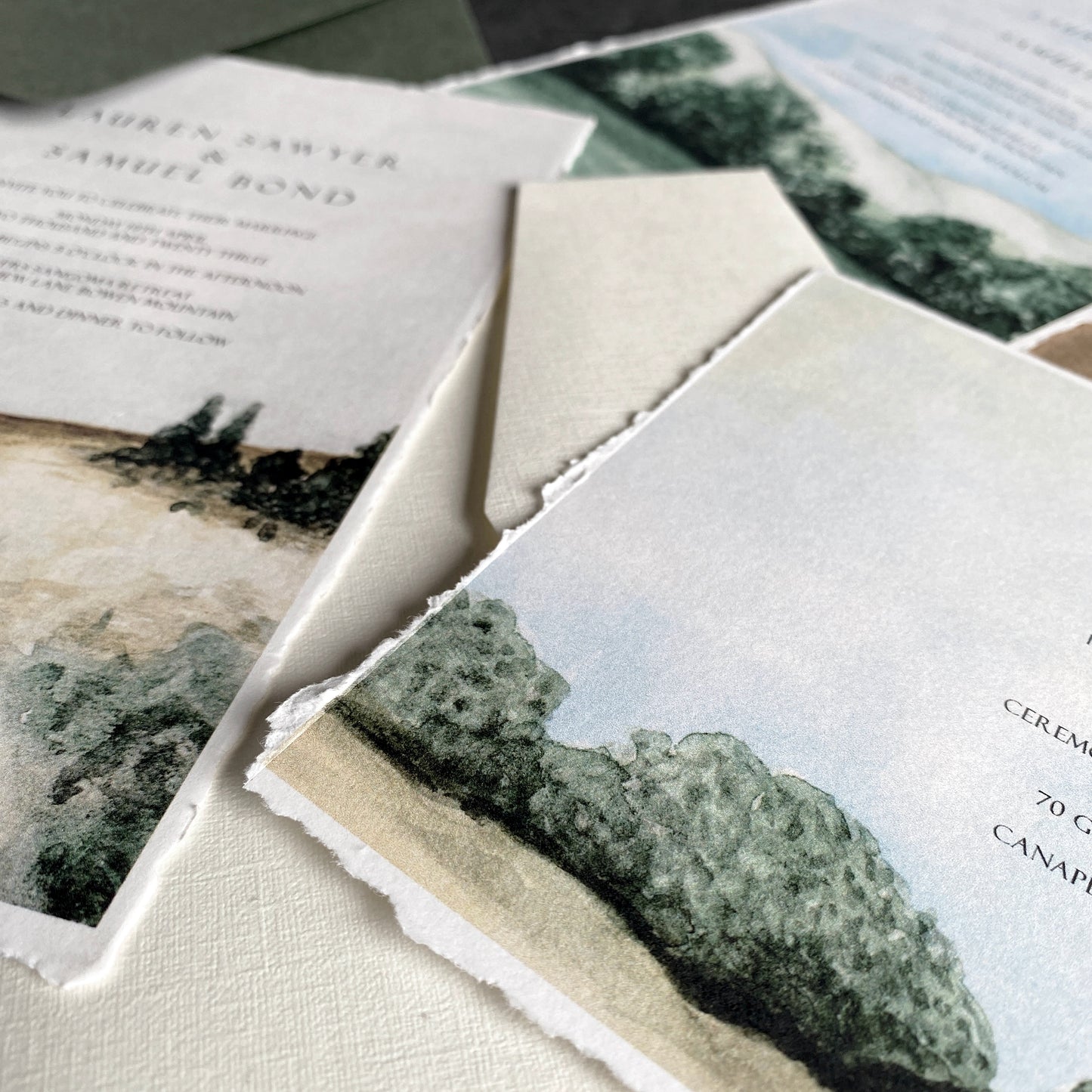 VINTAGE Landscape Wedding Invitation