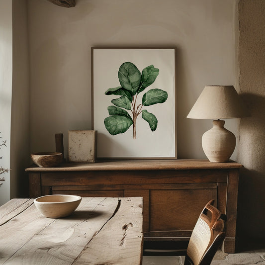 ART PRINTS Fiddle Fig Leaf Watercolour