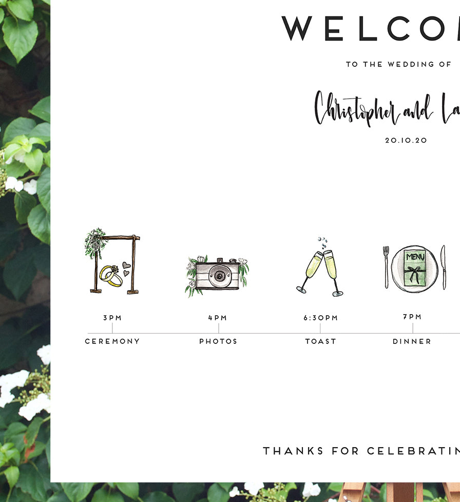 Wedding Signage/TIMELINE/WELCOME (DIGITAL)