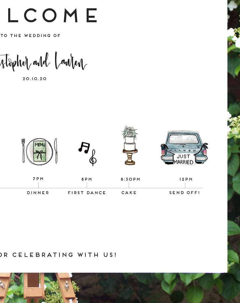 Wedding Signage/TIMELINE/WELCOME (DIGITAL)