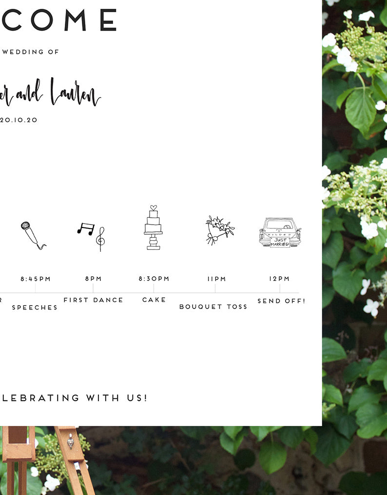 Wedding Signage/TIMELINE/WELCOME (DIGITAL)