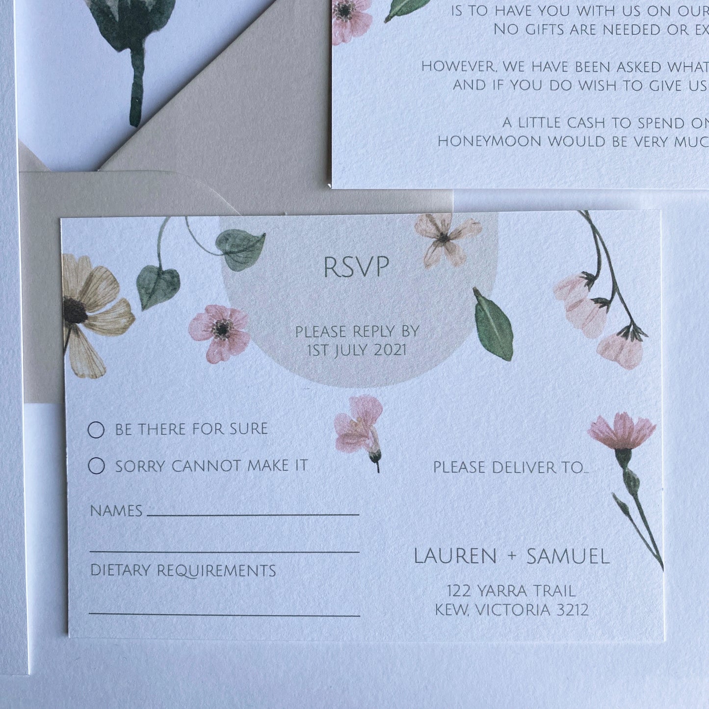 Pressed Flowers Invitation/WEDDING Invite/Botanical Invite/Vintage Pressed Flowers