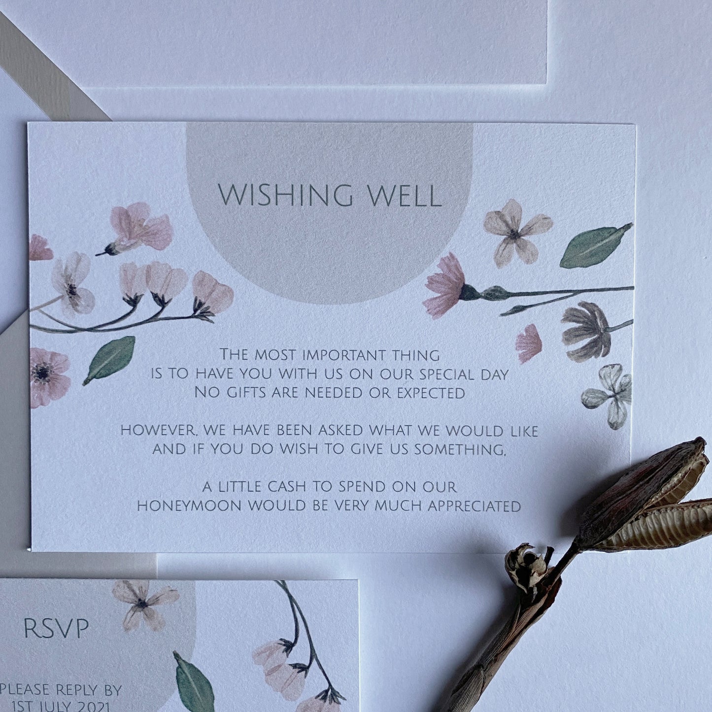 Pressed Flowers Invitation/WEDDING Invite/Botanical Invite/Vintage Pressed Flowers