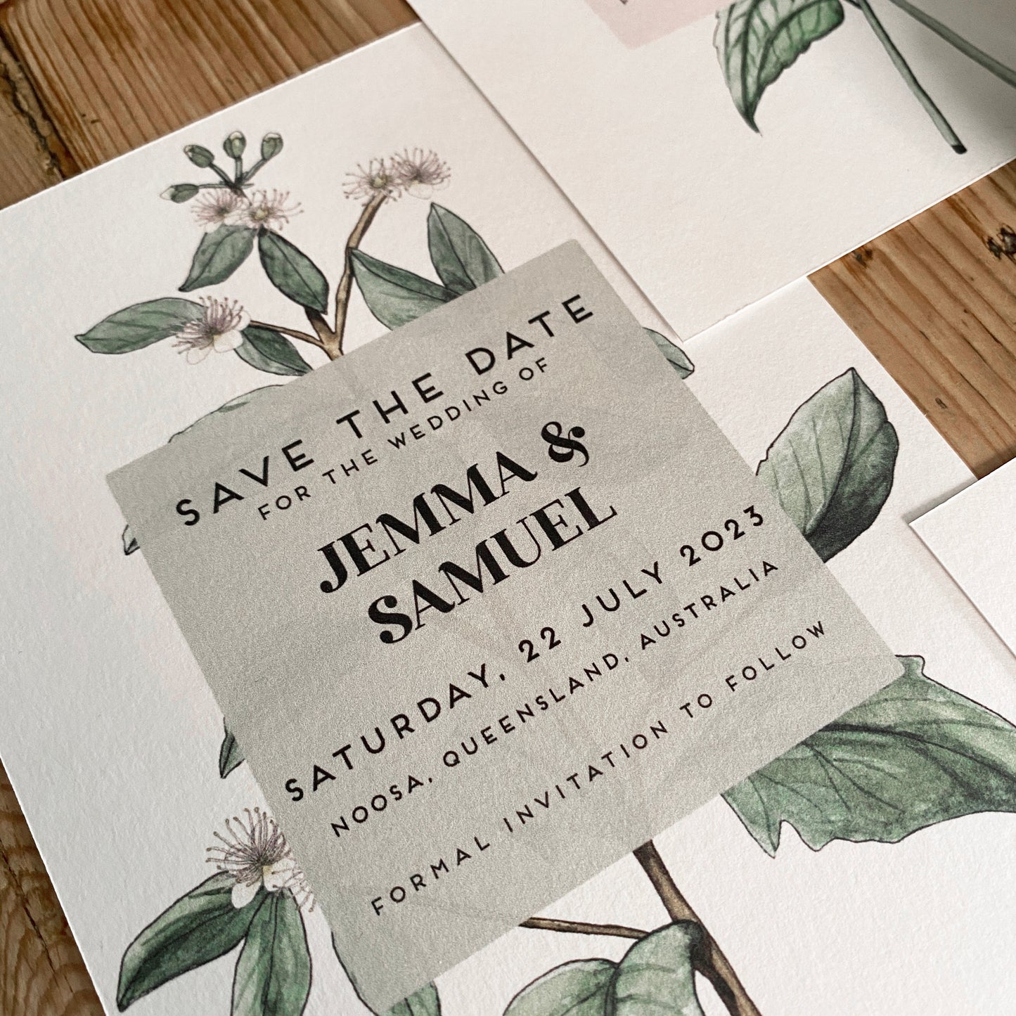 SAVE THE DATE/Herbal/Wildflower Design