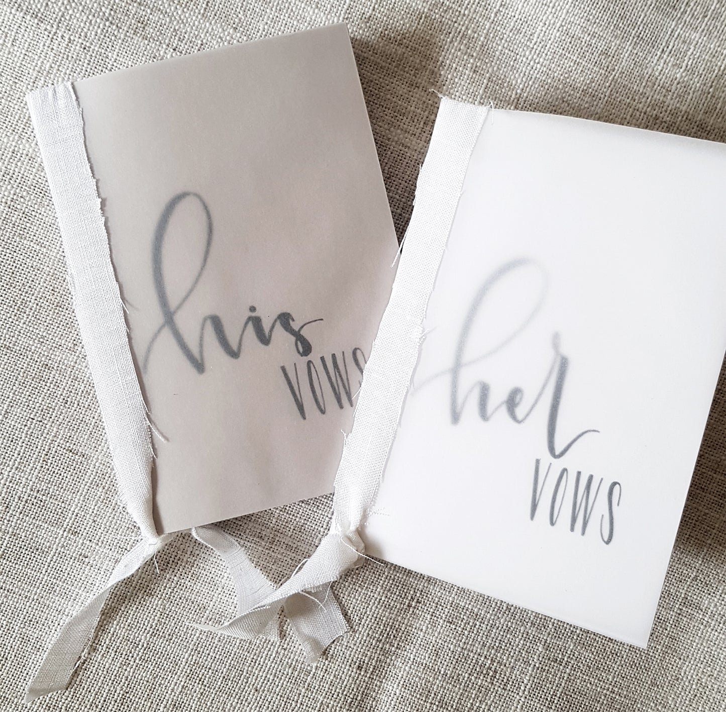 His and Her's Wedding Vows Booklets